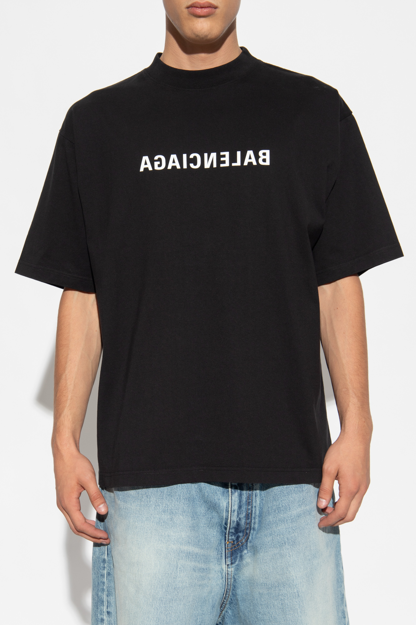 Black T-shirt with logo Balenciaga - Vitkac Canada